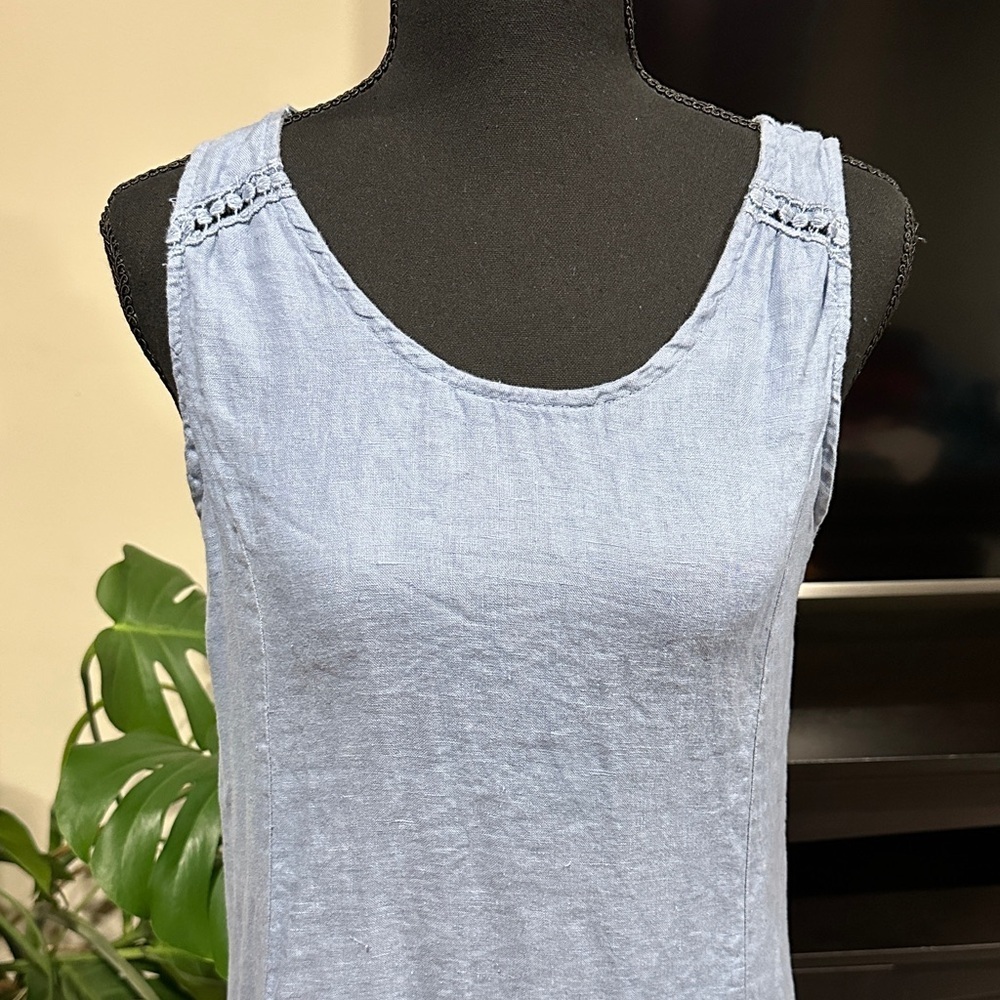 *TERZO MILLENNIO* Sky Blue Sleeveless Dress Size Small - Picture 3 of 8